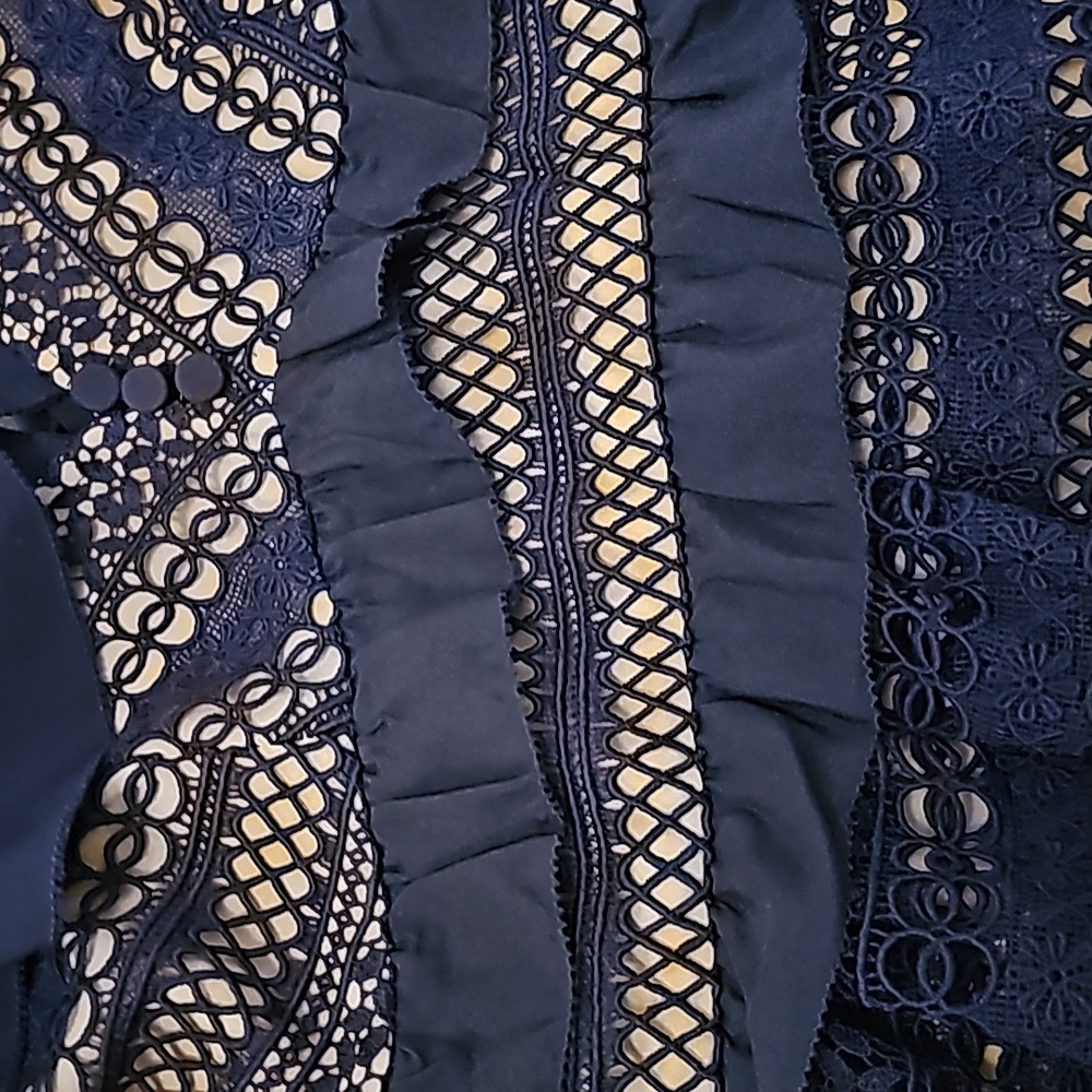 Self-portrait Navy Blue Mini Dress - Picture 11 of 12
